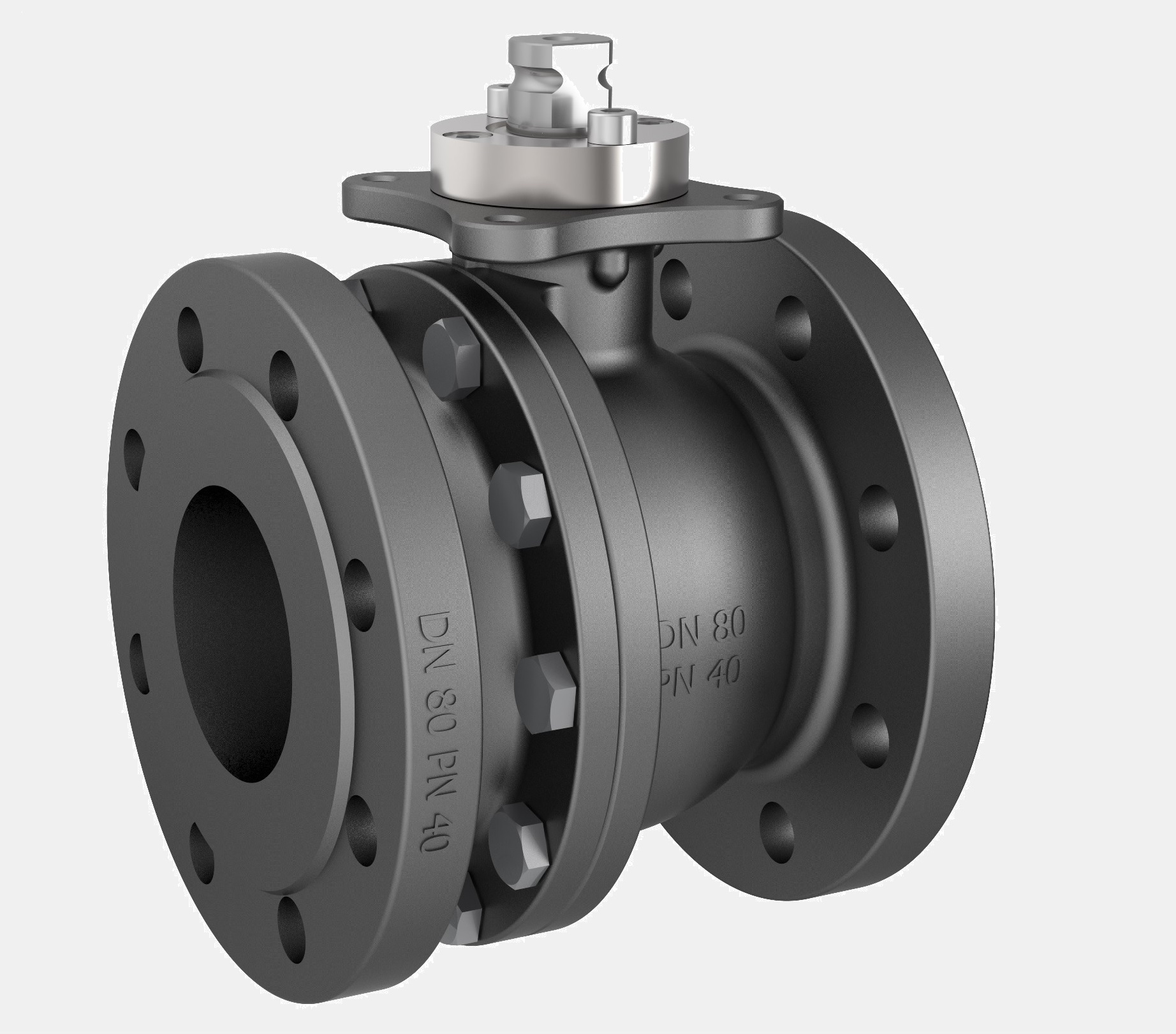 Ball Valve DN15 PN16 DIN FLANGED 1.6220 Z09 TTTG PN16